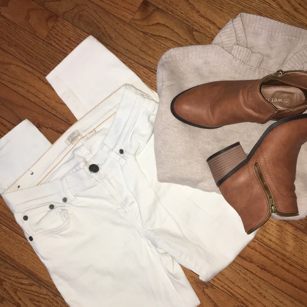 JCREW J.Crew White Jeans. Size 24/26 Stretch.